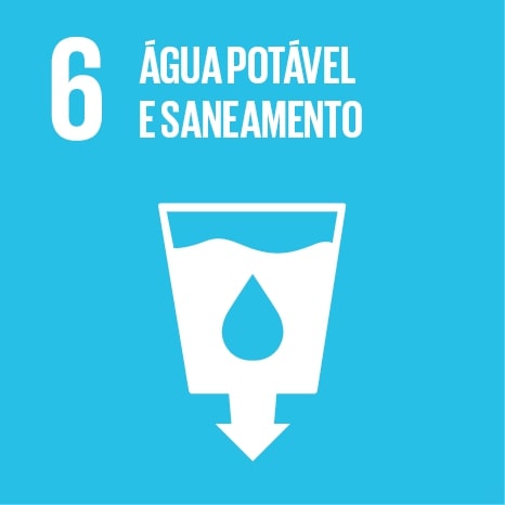 Logo ODS 6 Água potável e saneamento