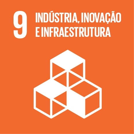 Logo ODS 9 Indústria, inovação e infraestrutura